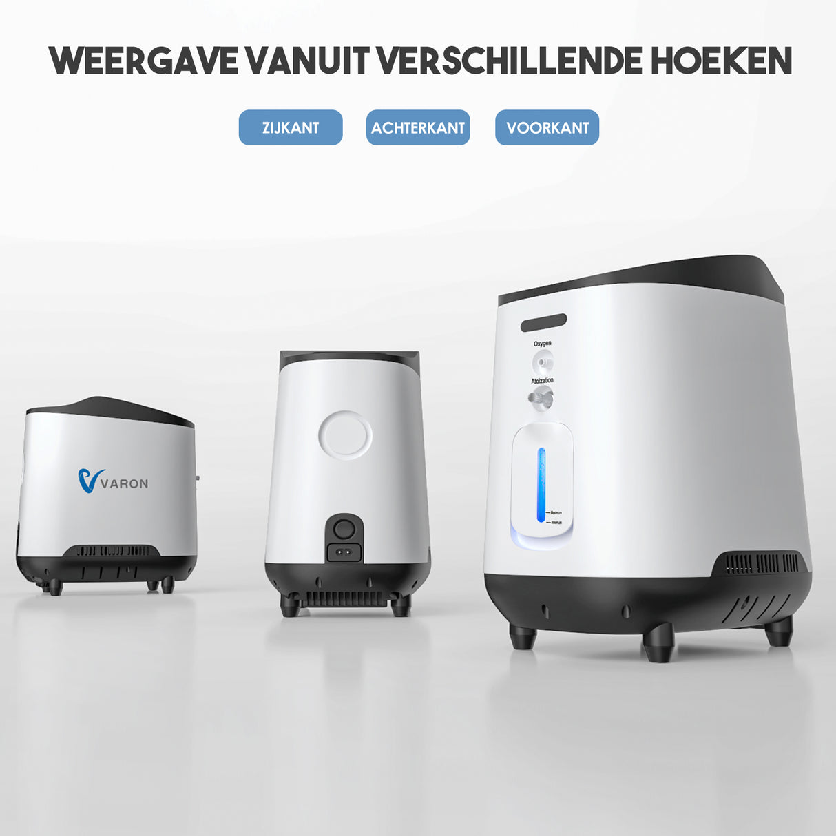 VARON VH-2 zuurstof apparaat voor thuis | 1-7L/min instelbaar, 24 uur in bedrijf, CE-goedgekeurd