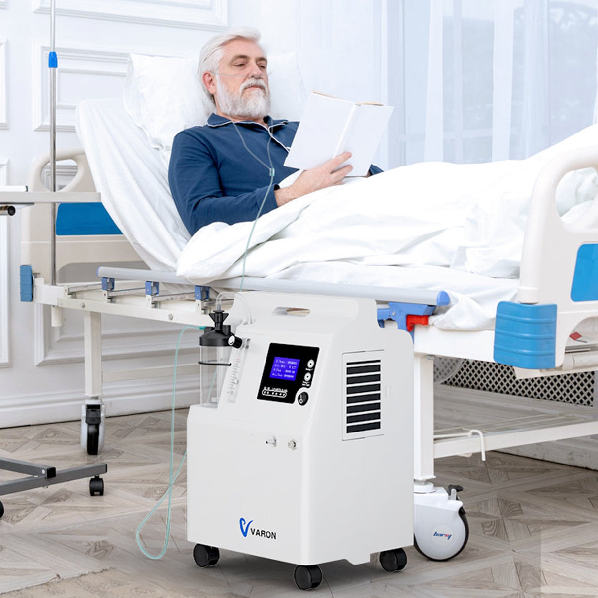 VARON Serene 5L Home Oxygen Device with Low Noise and 72 Hour Operation, FDA Approved
