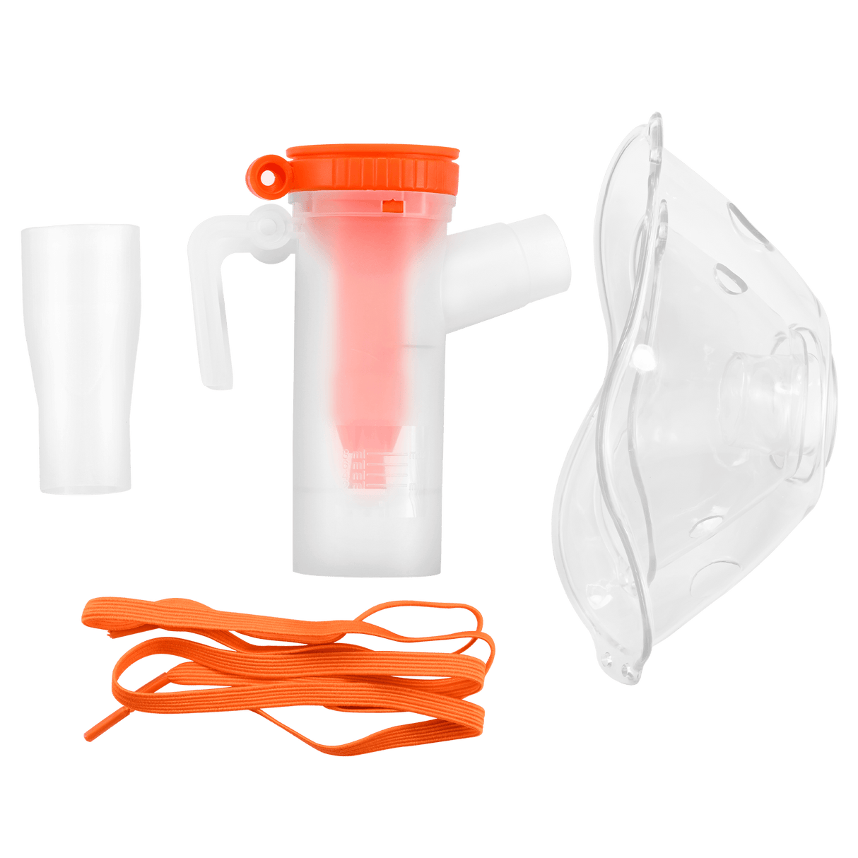 Masker- en inhalatorset Accessoires voor VH-1/VH-2/VH-3 zuurstofconcentrator (blauw of willekeurig oranje, 2 stuks)