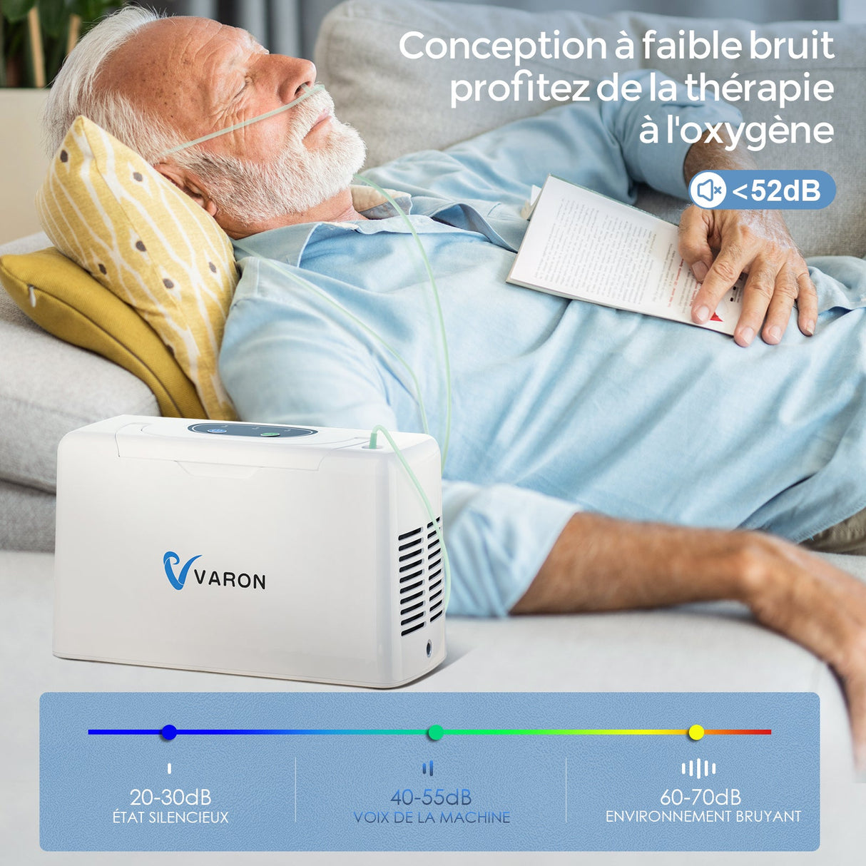 VARON VL-2 Light 3 l/min continue draagbare zuurstofconcentrator, CE-goedgekeurd