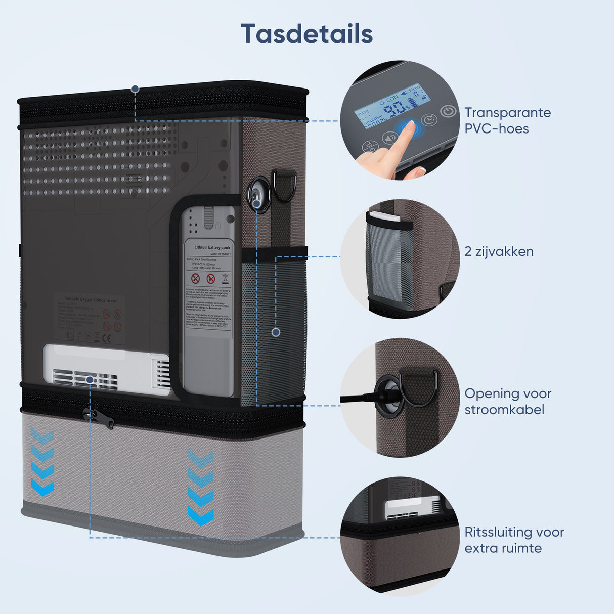 VARON VP-6 Continuous Portable Oxygen Concentrator | 1-6 L/min Flow Rate, CE Approved