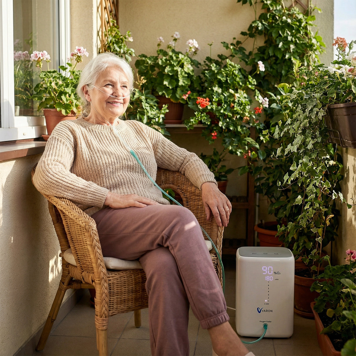 VARON VH-3 Zuurstofconcentrator voor thuisgebruik | 1-7L/min Comfortabele therapie, CE-goedgekeurd
