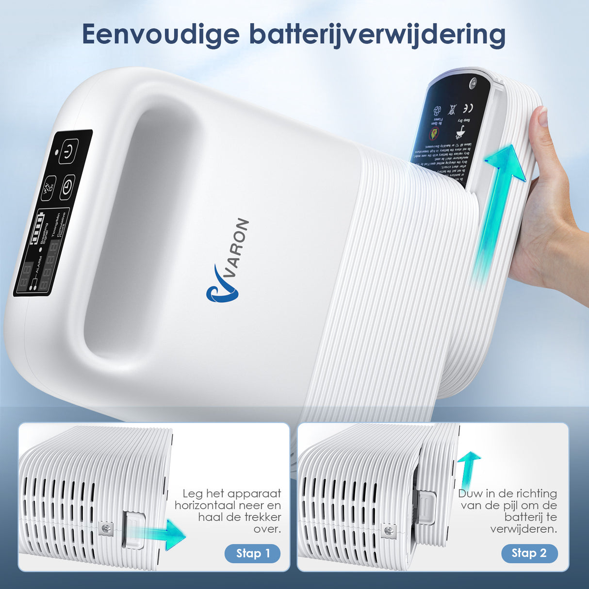 VARON Beperkte oplage set:VP-2 zuurstofconcentrator+Extra vervangbare lithium-ion batterij +Filter Katoen Zuurstof(10 stuks)