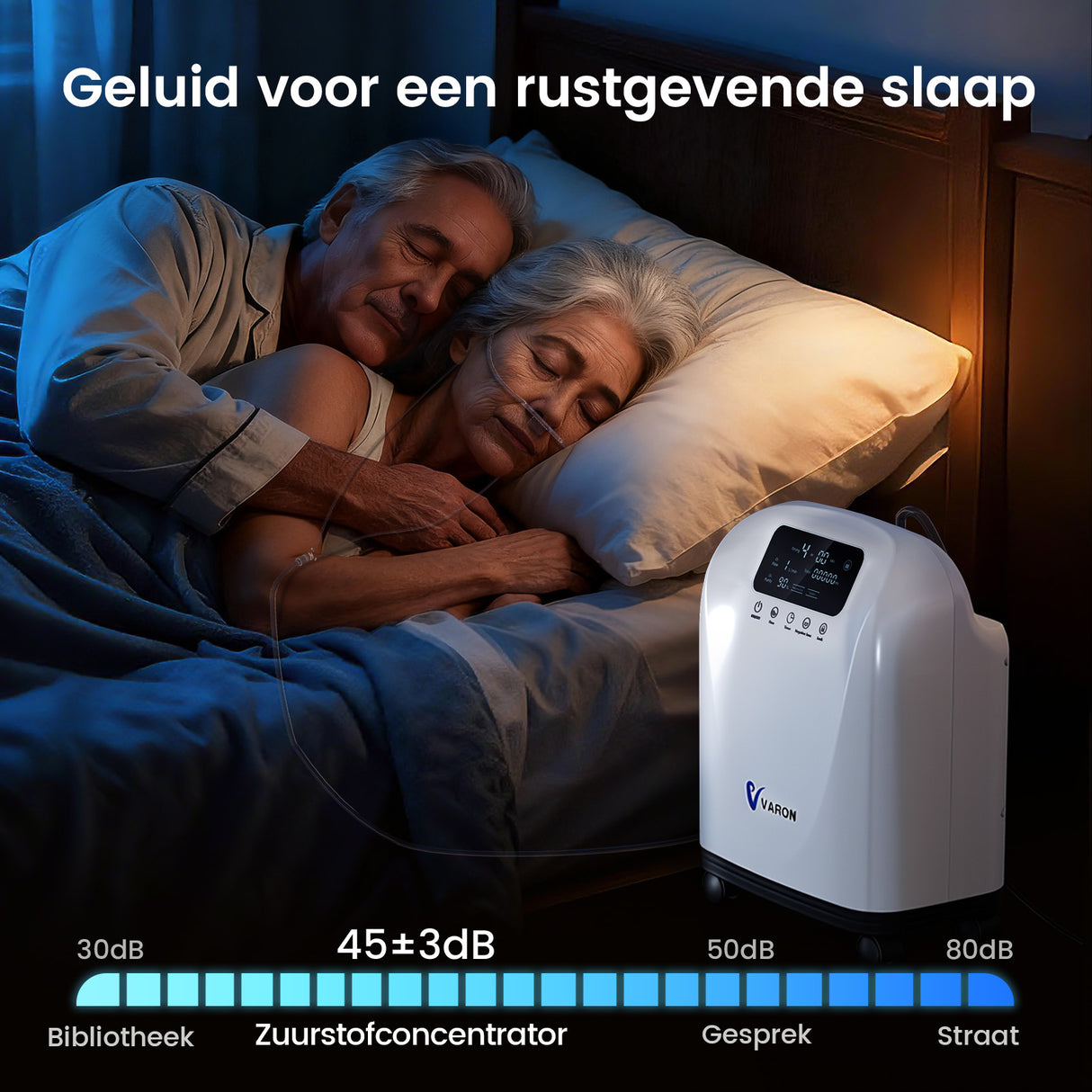 VARON VH-4 Continue-flow zuurstofconcentrator voor thuisgebruik (1-9 instellingen)