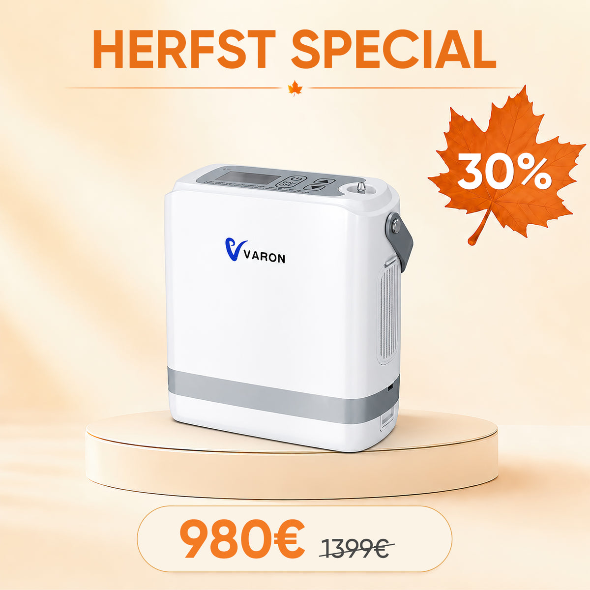 VARON VP-8G Draagbare Zuurstofconcentrator | 93% ±3% | 1–8 Pulsstanden