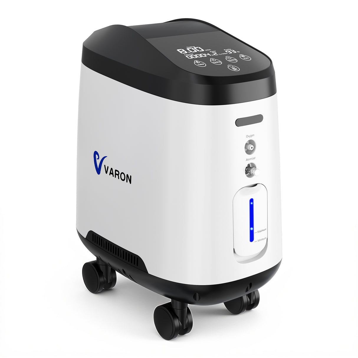 VARON VH-2 PRO zuurstof apparaat voor thuis | 1-9L/min instelbaar, Met wielen voor gemakkelijke verplaatsing, 24 uur in bedrijf, CE-goedgekeurd