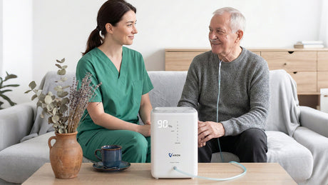 Wat gebeurt er tijdens langdurig gebruik van een zuurstofconcentrator