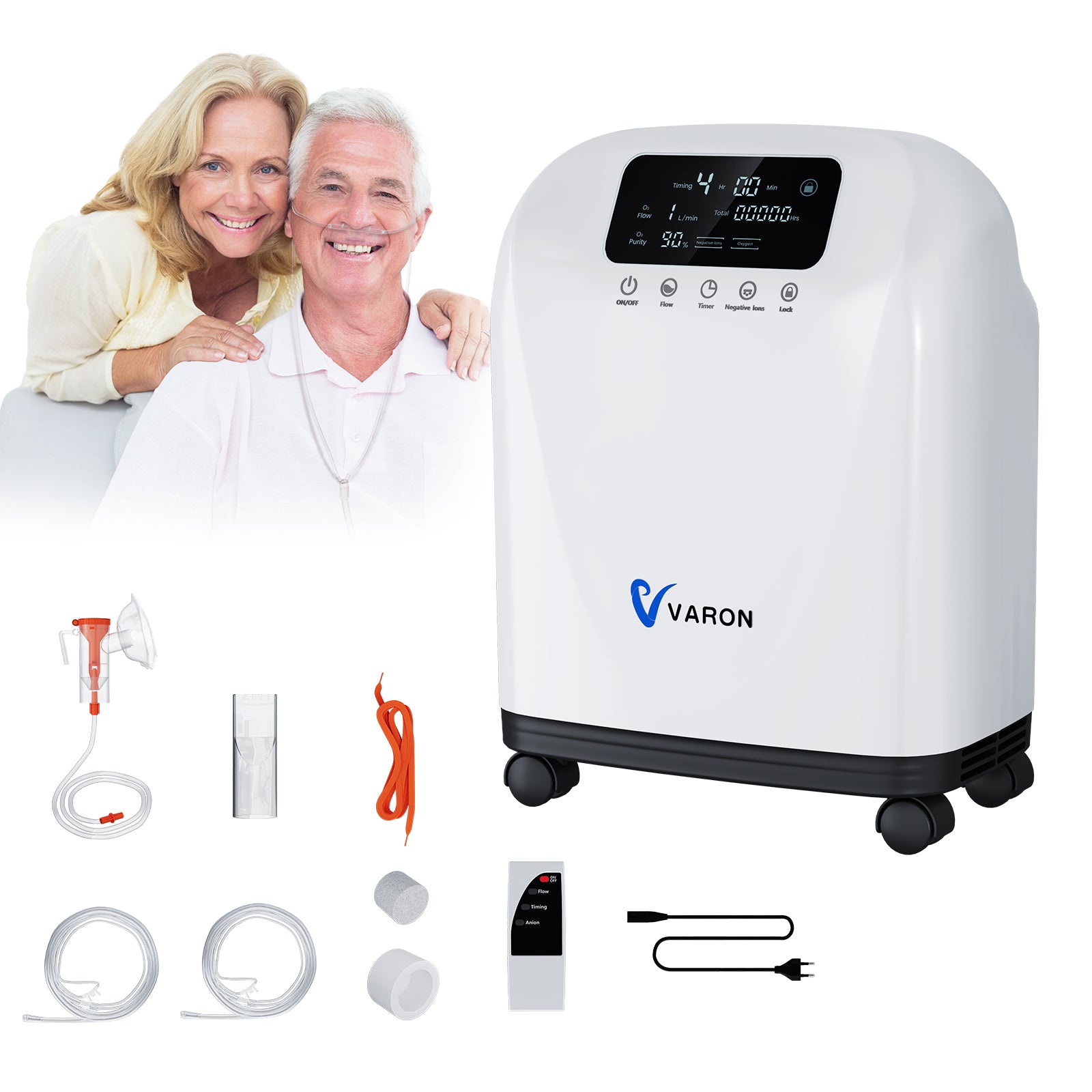 VARON VH-3 Home Oxygen Concentrator | 1-7 L/min Comfortable therapy, CE approved