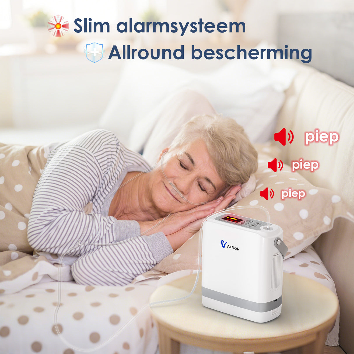 VARON VP-8G Pulse draagbare zuurstofconcentrator 24 uur in bedrijf, CE-goedgekeurd （Voorverkoop）