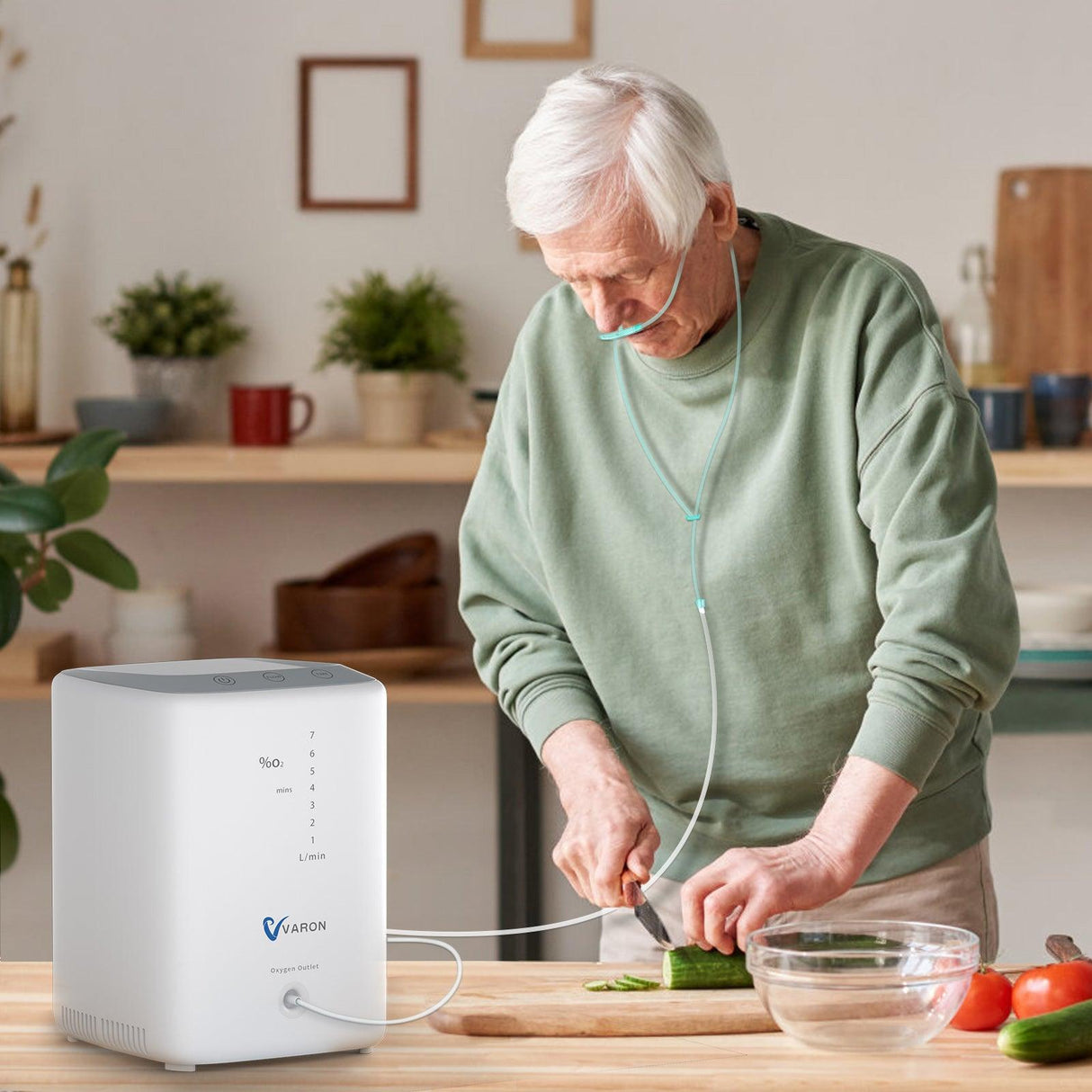 VARON VH-3 Zuurstofconcentrator voor thuisgebruik | 1-7L/min Comfortabele therapie, CE-goedgekeurd