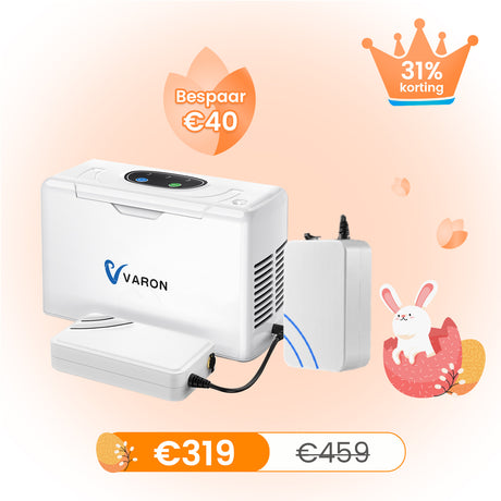 VARON VL-2 Light 3 l/min continue draagbare zuurstofconcentrator, CE-goedgekeurd