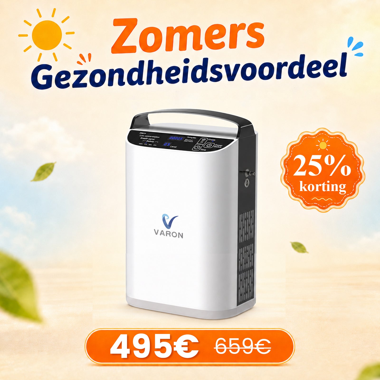 Concentrateur d'oxygène portable VARON VP-1 Pulse, fonctionnement 24 heures sur 24, homologué CE