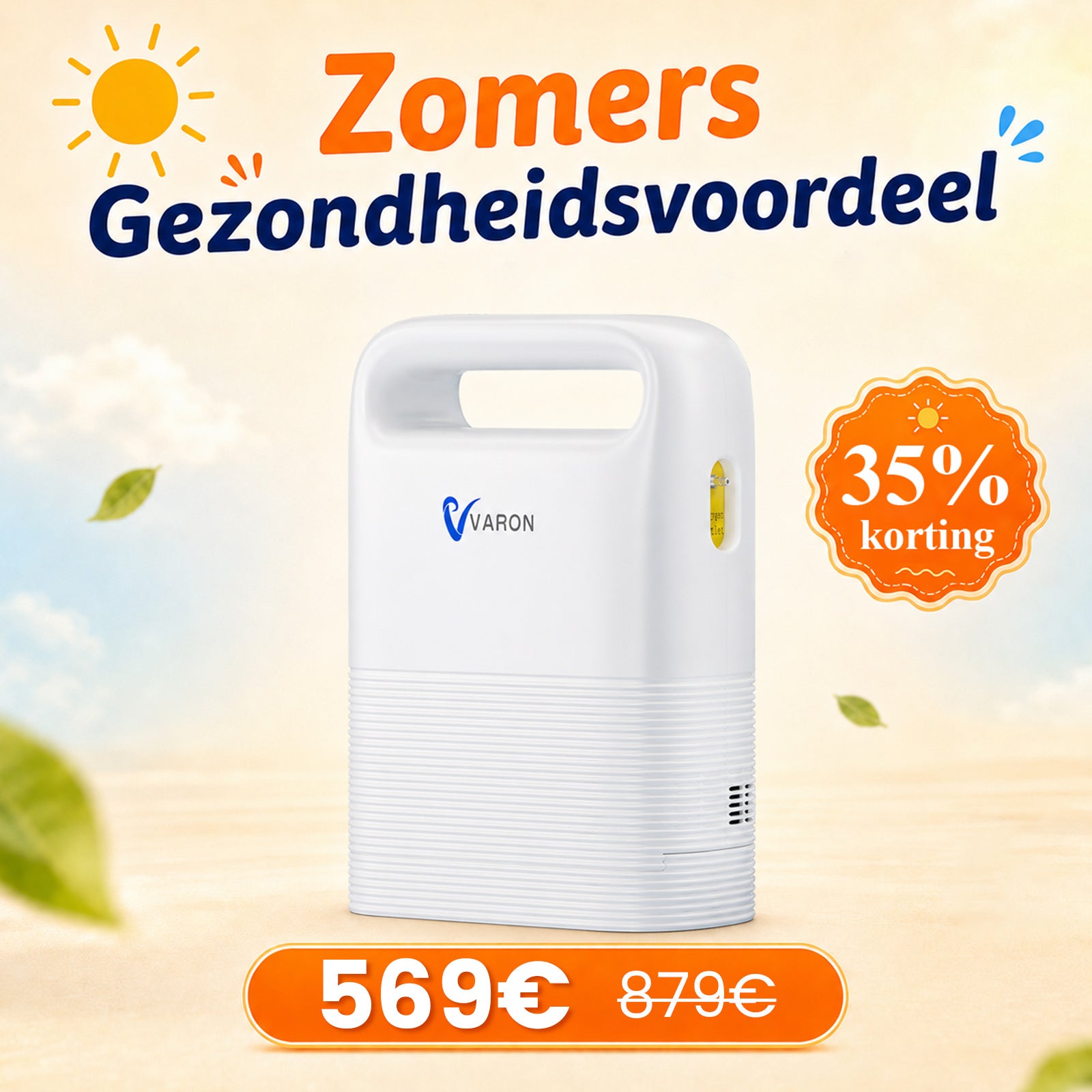Concentrateur d'oxygène portable VARON VP-2 Pulse | 93 % d'oxygène, batterie longue durée, homologué CE 
