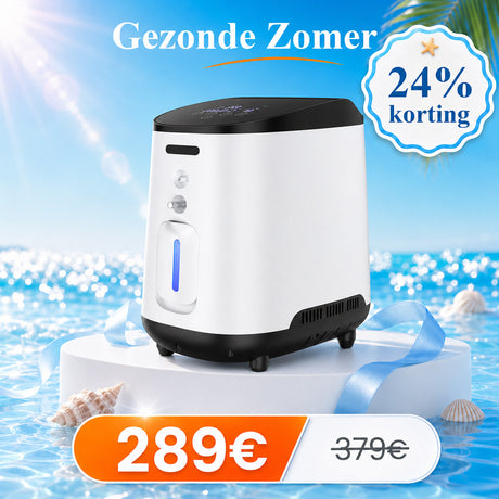 VARON VH-2 zuurstof apparaat voor thuis | 1-7L/min instelbaar, 24 uur in bedrijf, CE-goedgekeurd