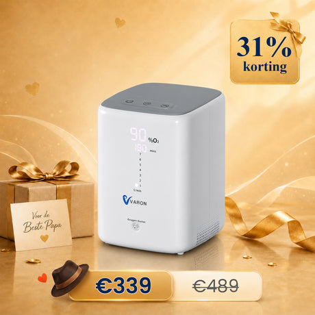 VARON VH-3 Zuurstofconcentrator voor thuisgebruik | 1-7L/min Comfortabele therapie, CE-goedgekeurd