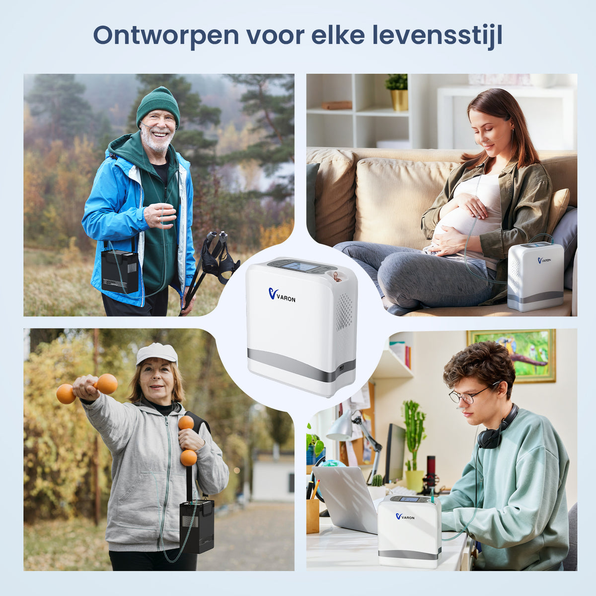 Concentrateur d'oxygène portable continu VARON VP-6 | Débit de 1 à 6 L/min, homologué CE