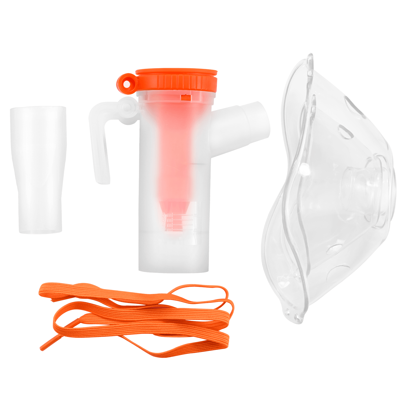 Masker- en inhalatorset Accessoires voor VH-1/VH-2/VH-3 zuurstofconcentrator (blauw of willekeurig oranje, 2 stuks)