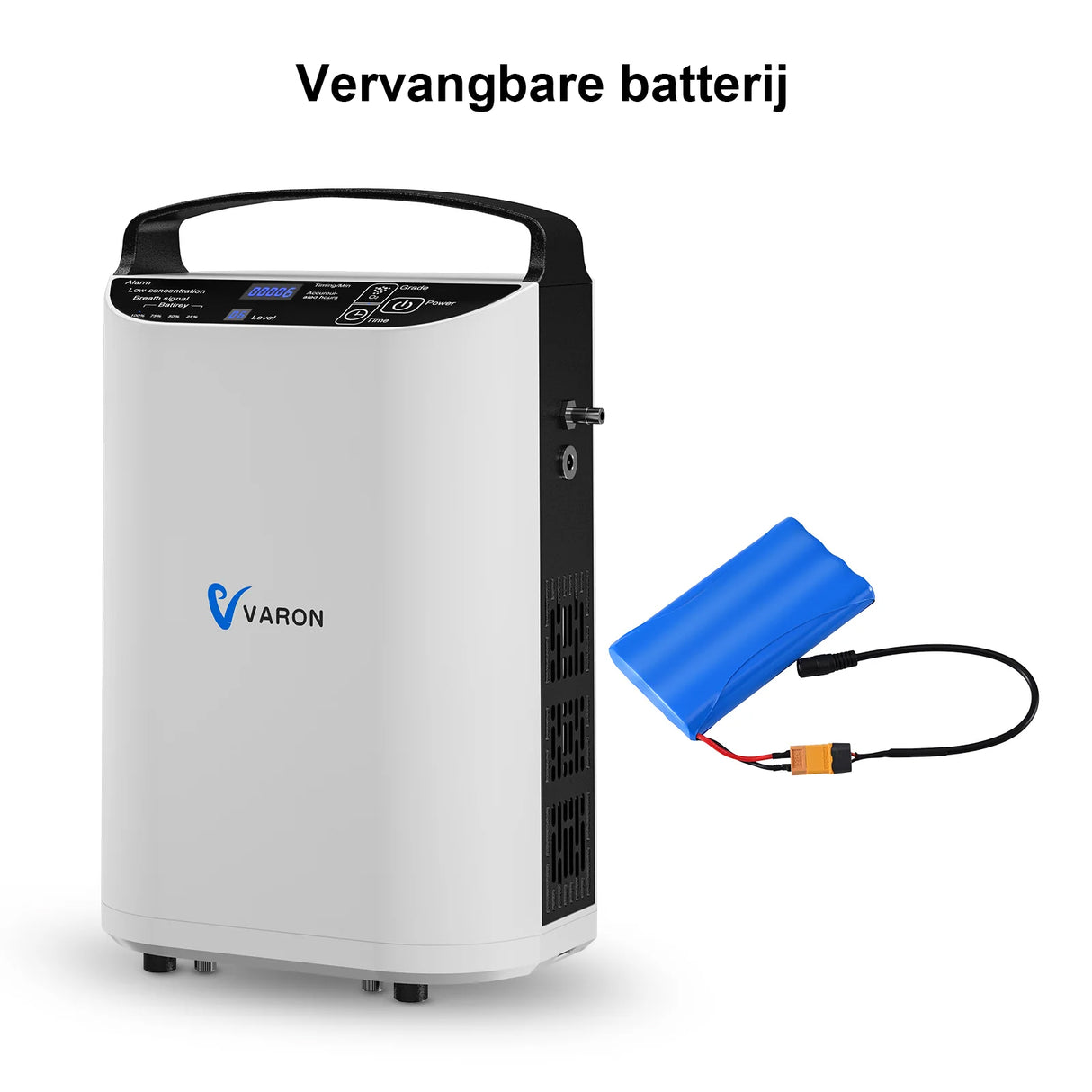 VARON VP-1 Pulse draagbare zuurstofconcentrator 24 uur in bedrijf, CE-goedgekeurd
