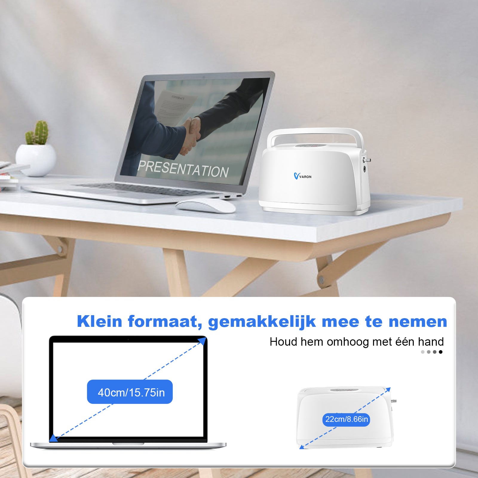 VARON VL-1 Puls Zuurstofconcentrator | Ideaal voor Mobiliteit, CE-goedgekeurd