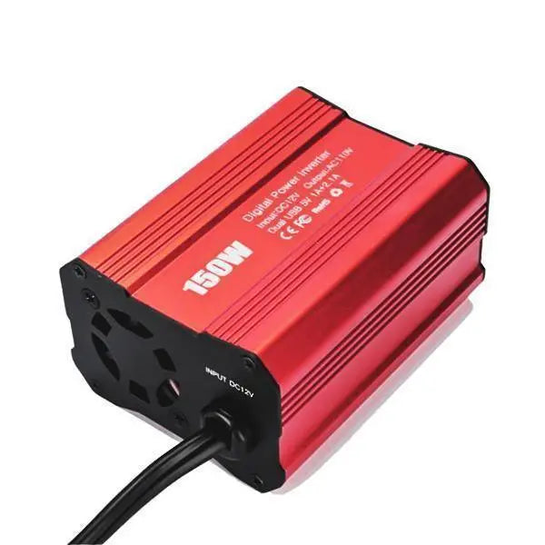 Convertisseur 150 W pour voiture avec double port USB 3,1 A, 12 V à 110 V/220 V