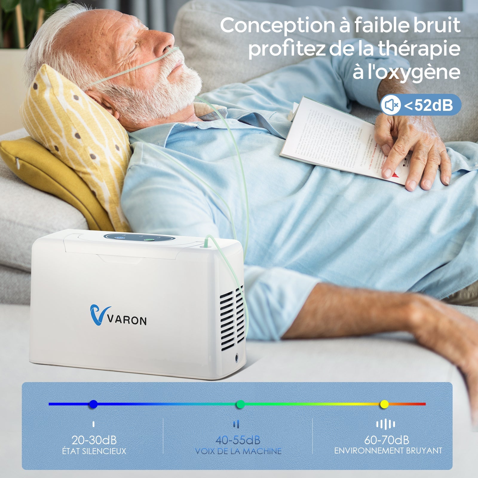 VARON VL-2 Light 3 l/min continue draagbare zuurstofconcentrator, CE-goedgekeurd