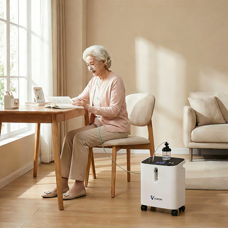 VARON VH-3 PRO zuurstof apparaat voor thuis | 1-10L/min Instelbaar, Vernevelaarfunctie, Stille Therapie, CE-goedgekeurd