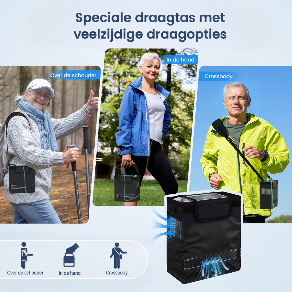 Concentrateur d'oxygène portable continu VARON VP-6 | Débit de 1 à 6 L/min, homologué CE