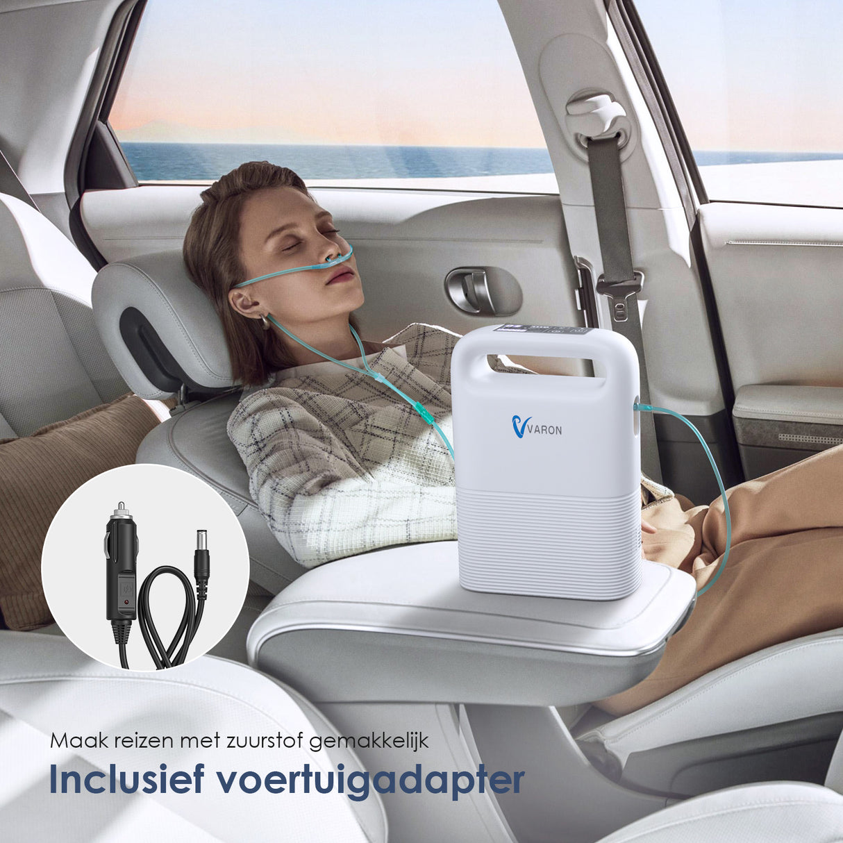 VARON VP-2 Pulse draagbare zuurstofconcentrator | 93% zuurstof, lange batterij, CE-goedgekeurd
