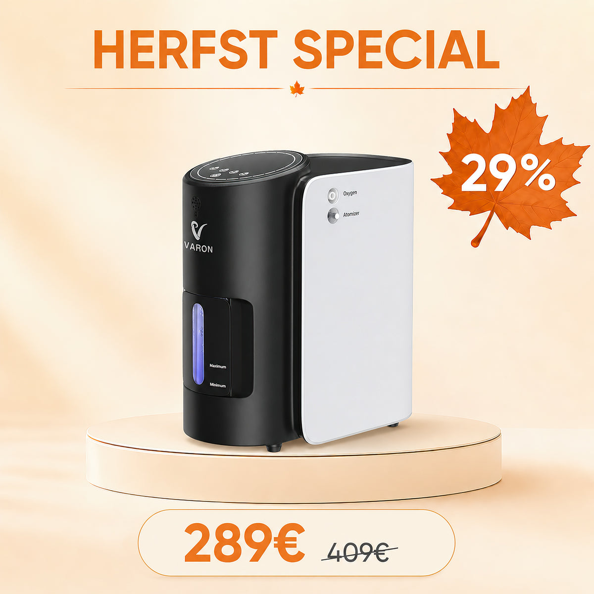 VARON VH-1 zuurstof apparaat voor thuis | 1-7L/min, Vital Senior Health, CE-goedgekeurd