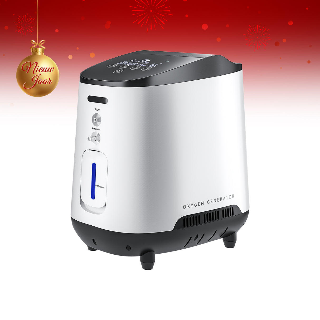 VARON VH-2 zuurstof apparaat voor thuis | 1-7L/min instelbaar, 24 uur in bedrijf, CE-goedgekeurd