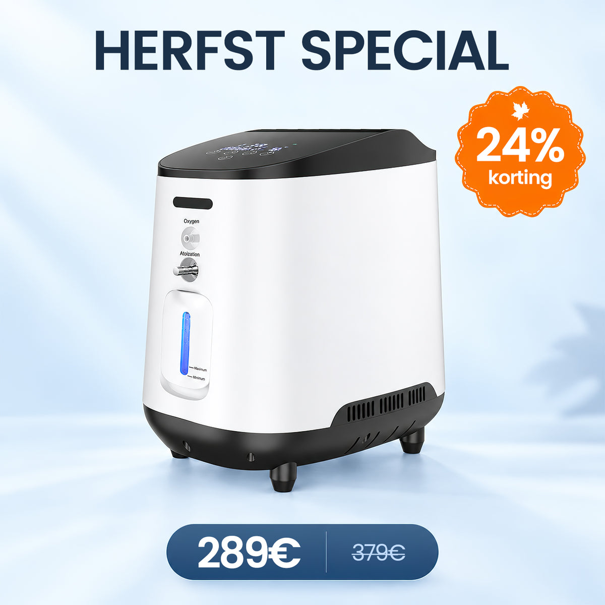 VARON VH-2 zuurstof apparaat voor thuis | 1-7L/min instelbaar, 24 uur in bedrijf, CE-goedgekeurd
