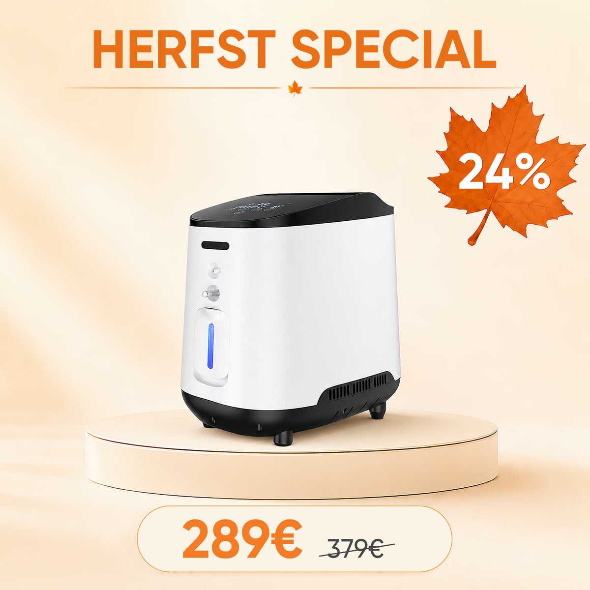 VARON VH-2 zuurstof apparaat voor thuis | 1-7L/min instelbaar, 24 uur in bedrijf, CE-goedgekeurd