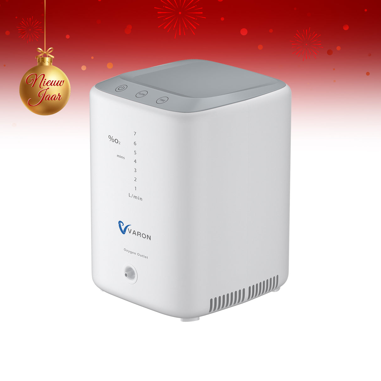 VARON VH-3 Zuurstofconcentrator voor thuisgebruik | 1-7L/min Comfortabele therapie, CE-goedgekeurd