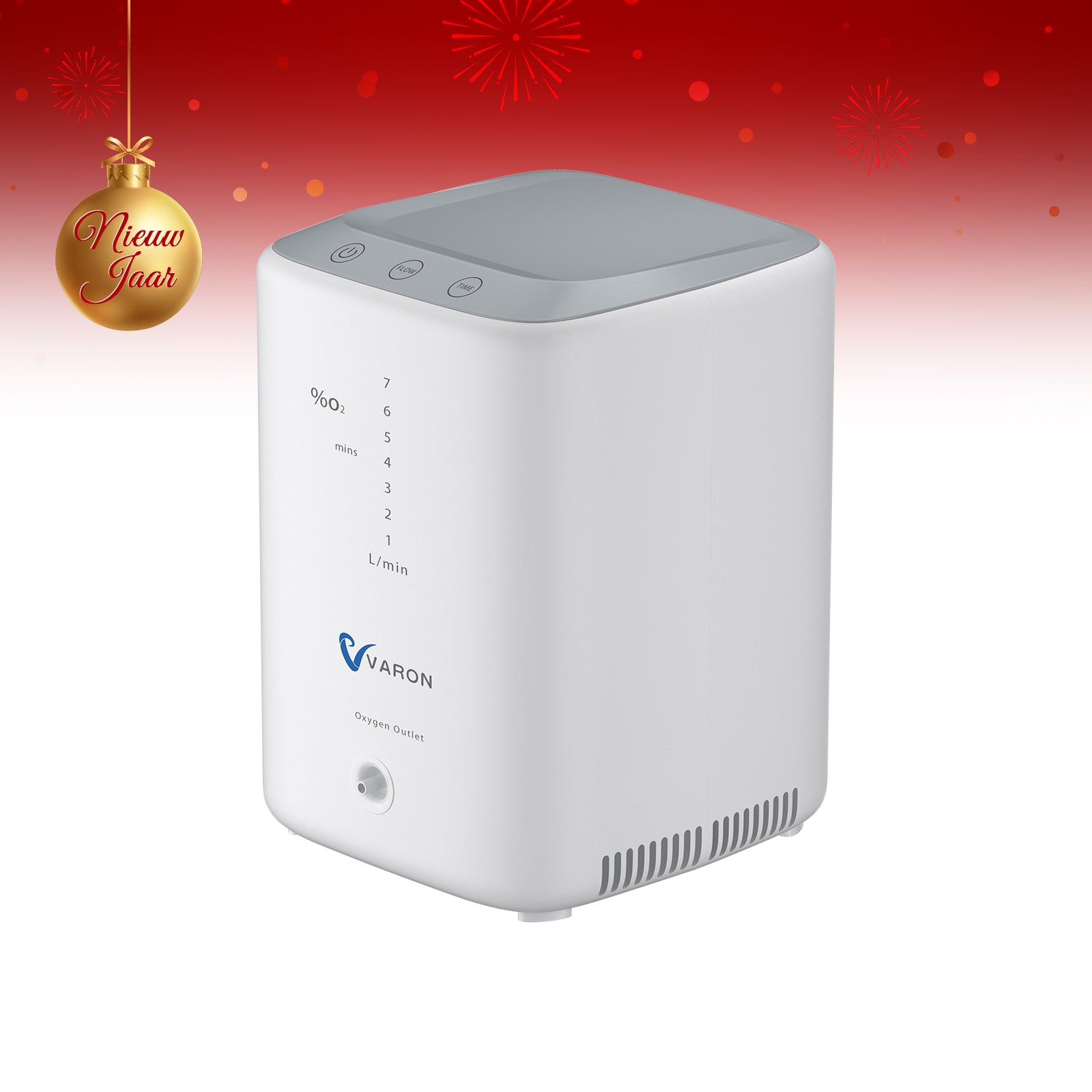 VARON VH-3 Zuurstofconcentrator voor thuisgebruik | 1-7L/min Comfortabele therapie, CE-goedgekeurd