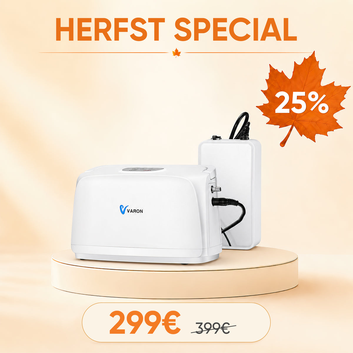 Concentrateur d'oxygène pulsé VARON VL-1 | Idéal pour les personnes à mobilité réduite, homologué CE