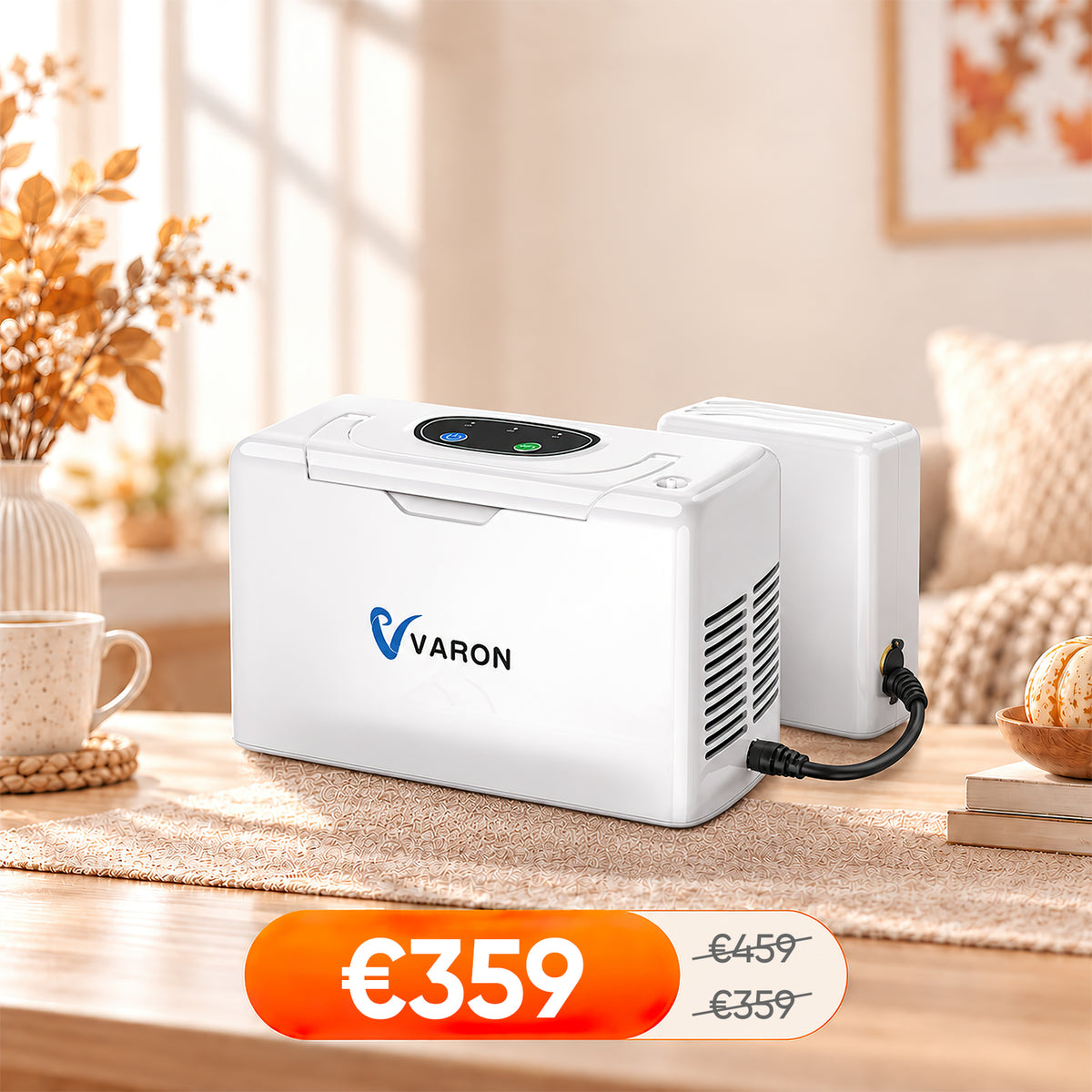 VARON VL-2 Draagbare Zuurstofconcentrator – 3 L/min Continue Flow