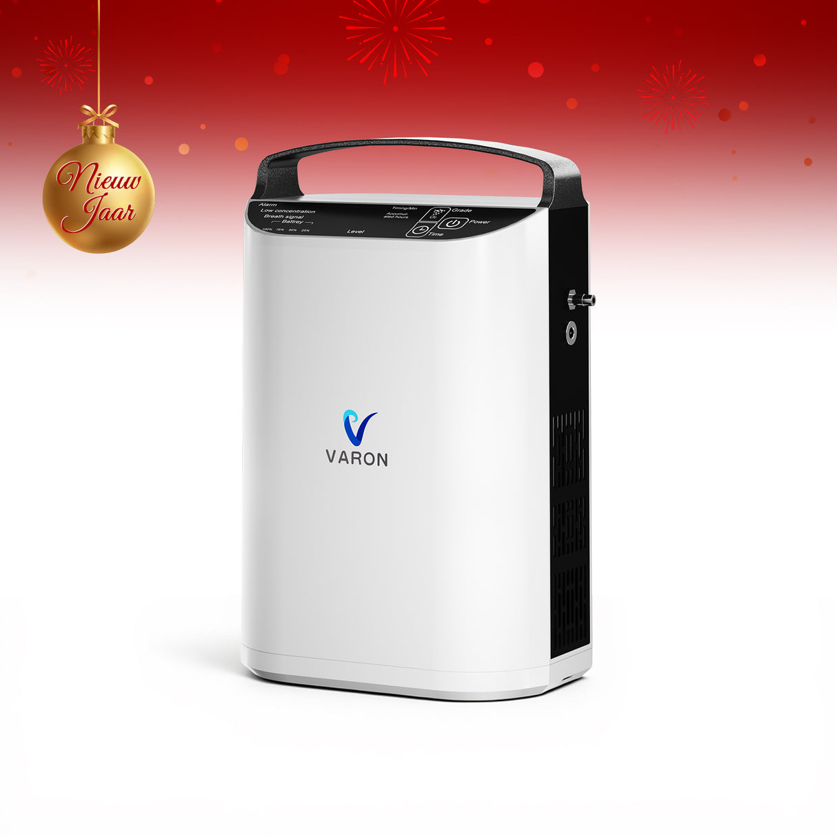 VARON VP-1 Pulse draagbare zuurstofconcentrator 24 uur in bedrijf, CE-goedgekeurd