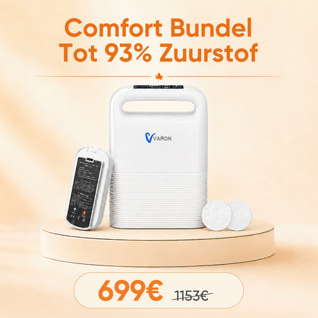 VARON VP-2 Comfortpakket | Tot 93% Zuurstof + Extra Batterij + Filterset