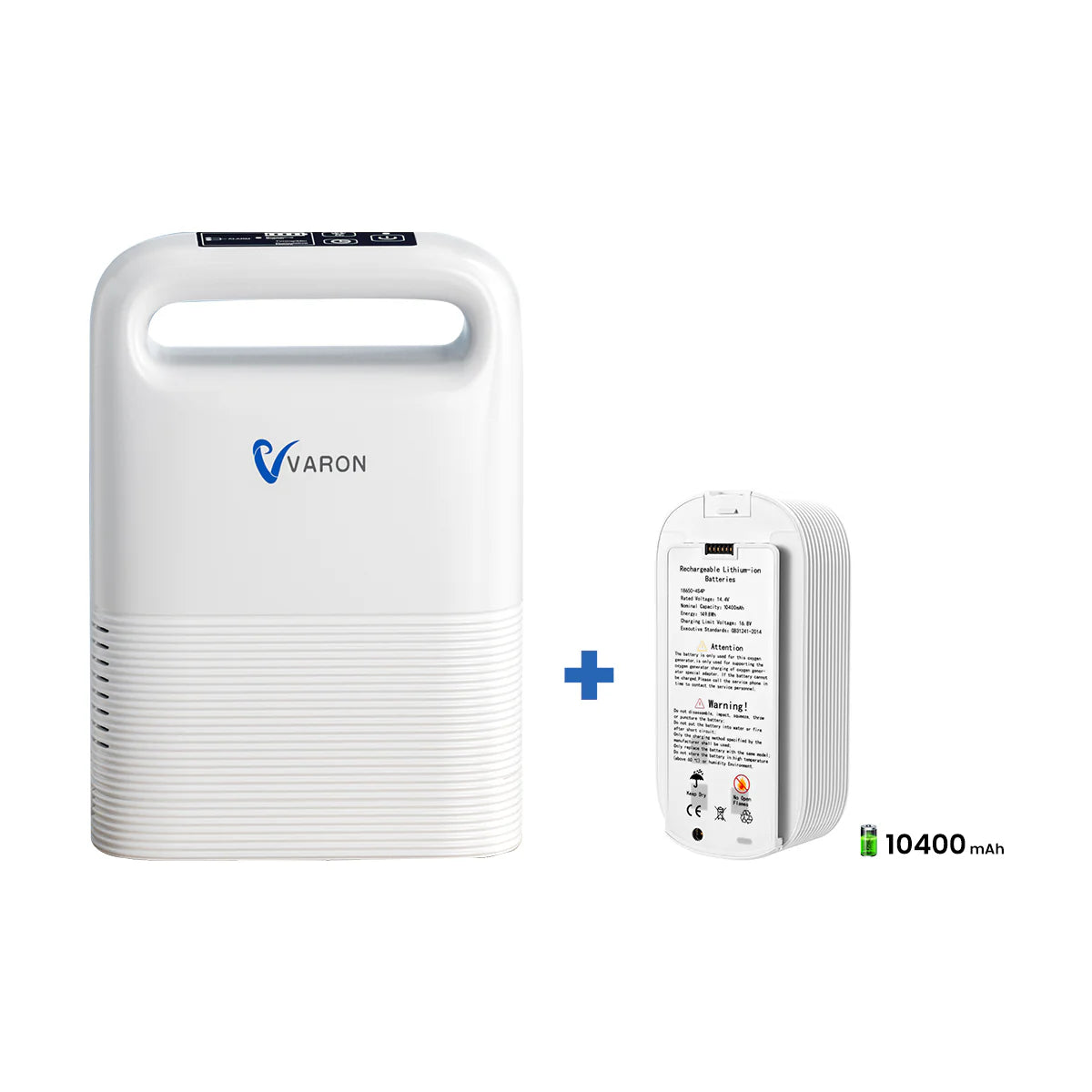 VARON VP-2 Pulse draagbare zuurstofconcentrator | 93% zuurstof, lange batterij, CE-goedgekeurd