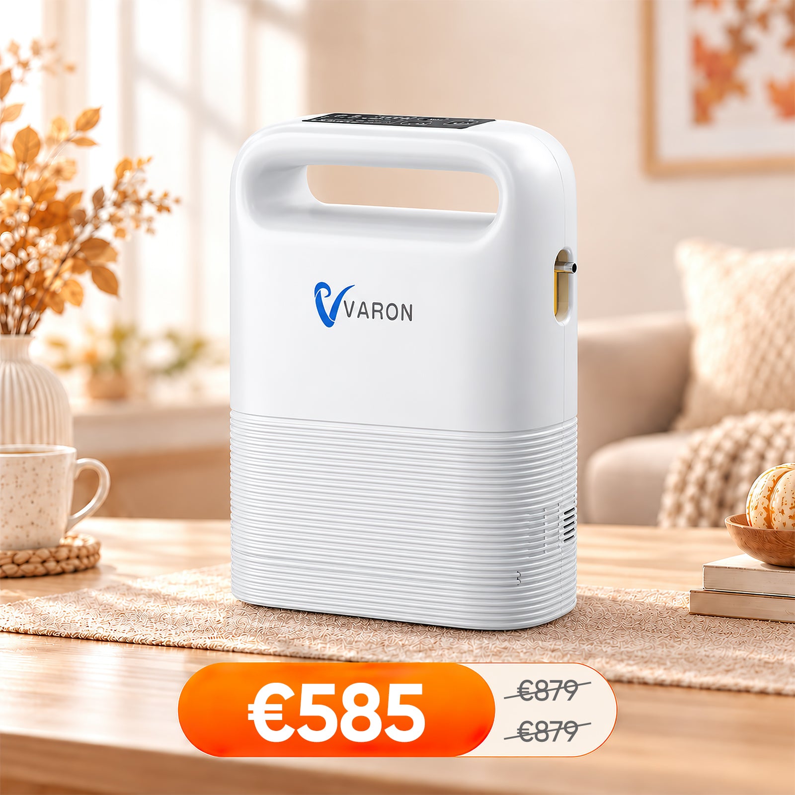 VARON VP-2 Pulse draagbare zuurstofconcentrator – 93% zuurstof, lange batterijduur