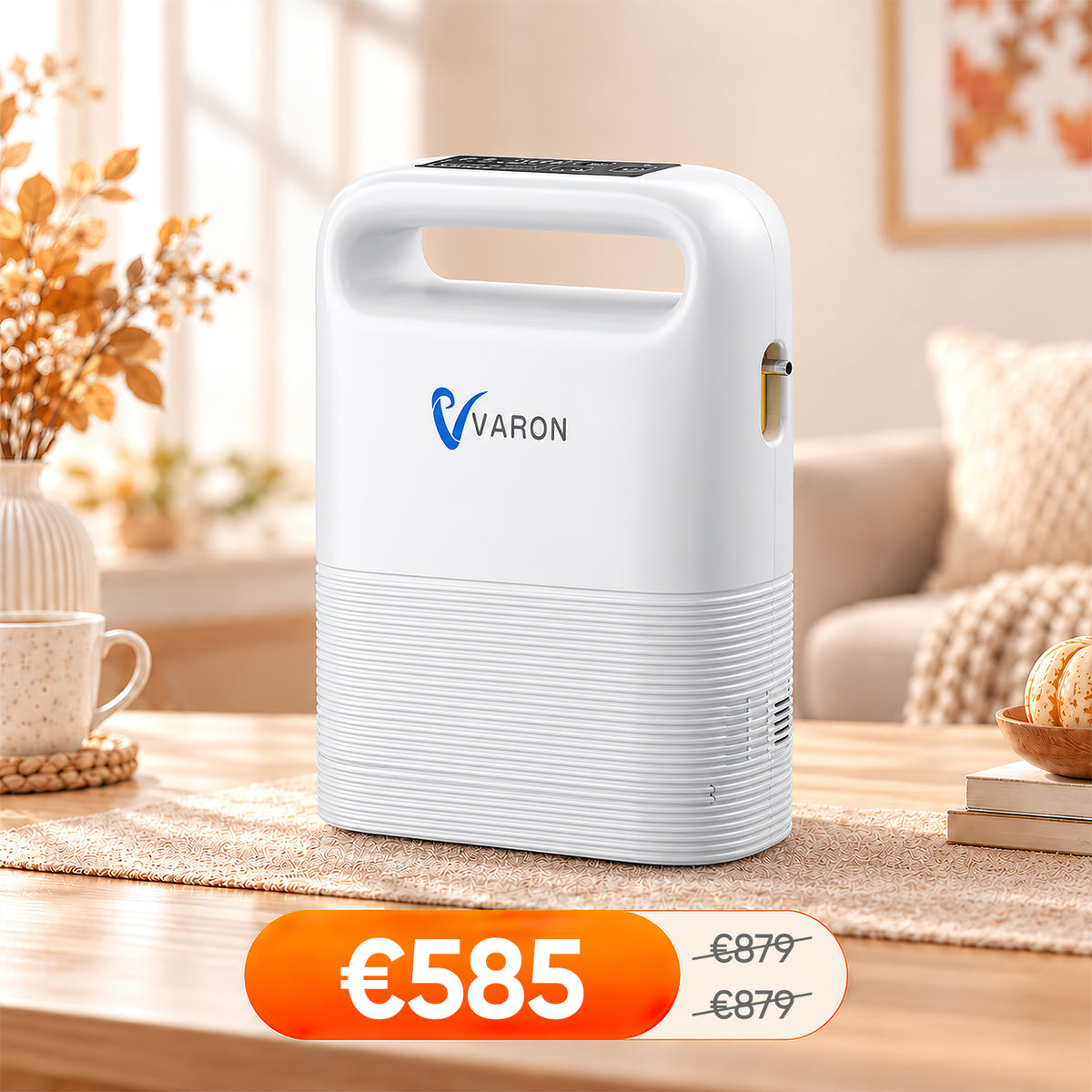 VARON VP-2 Pulse draagbare zuurstofconcentrator – 93% zuurstof, lange batterijduur
