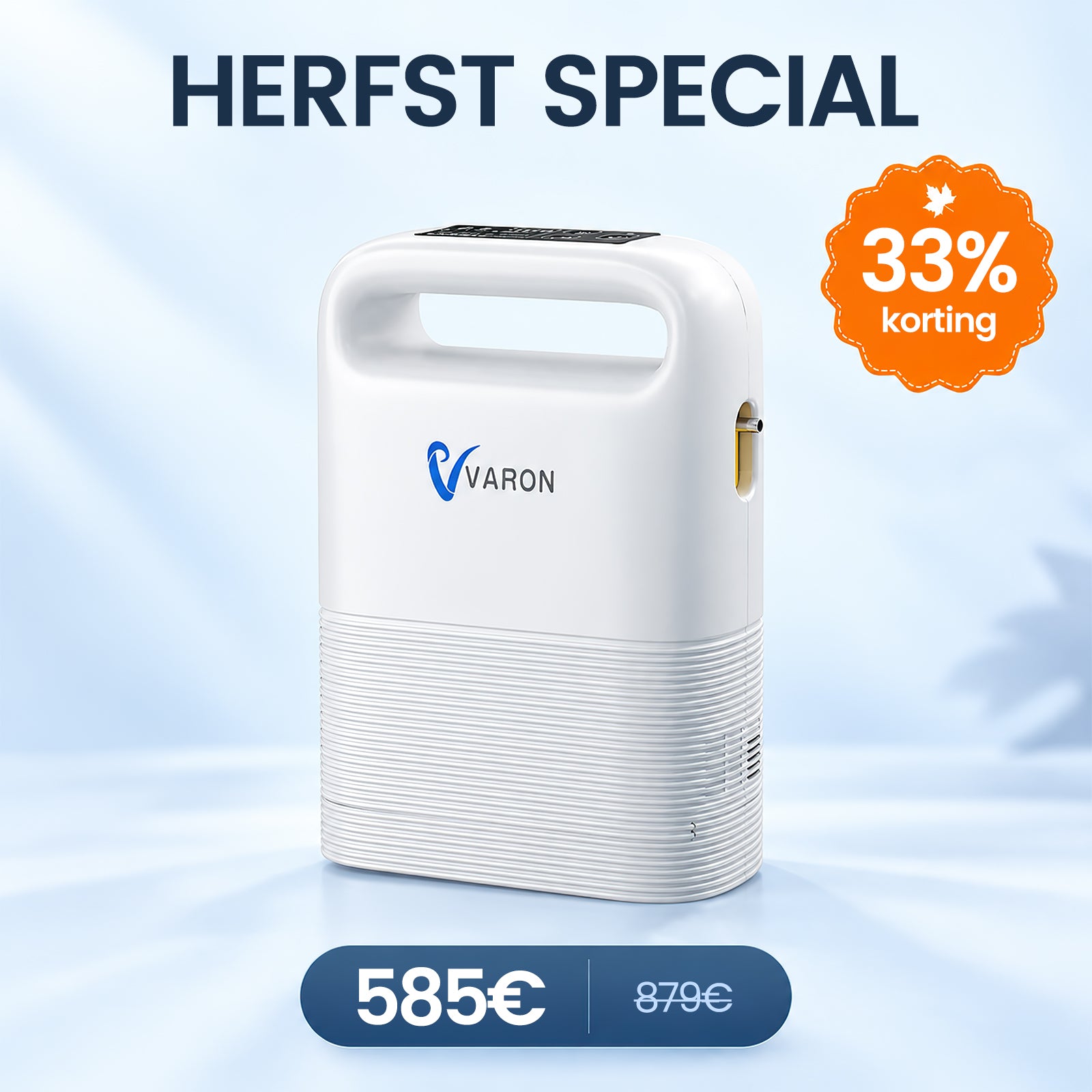 VARON VP-2 Pulse portable oxygen concentrator | 93% oxygen, long-lasting battery, CE approved 