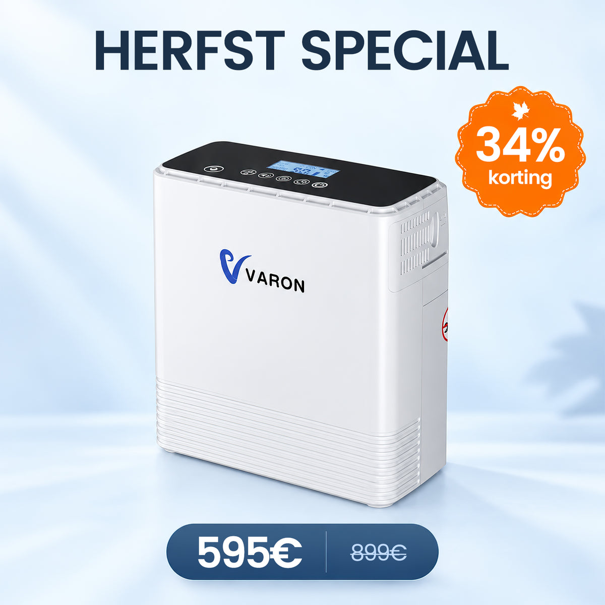 VARON VP-6 Continuous Portable Oxygen Concentrator | 1-6 L/min Flow Rate, CE Approved