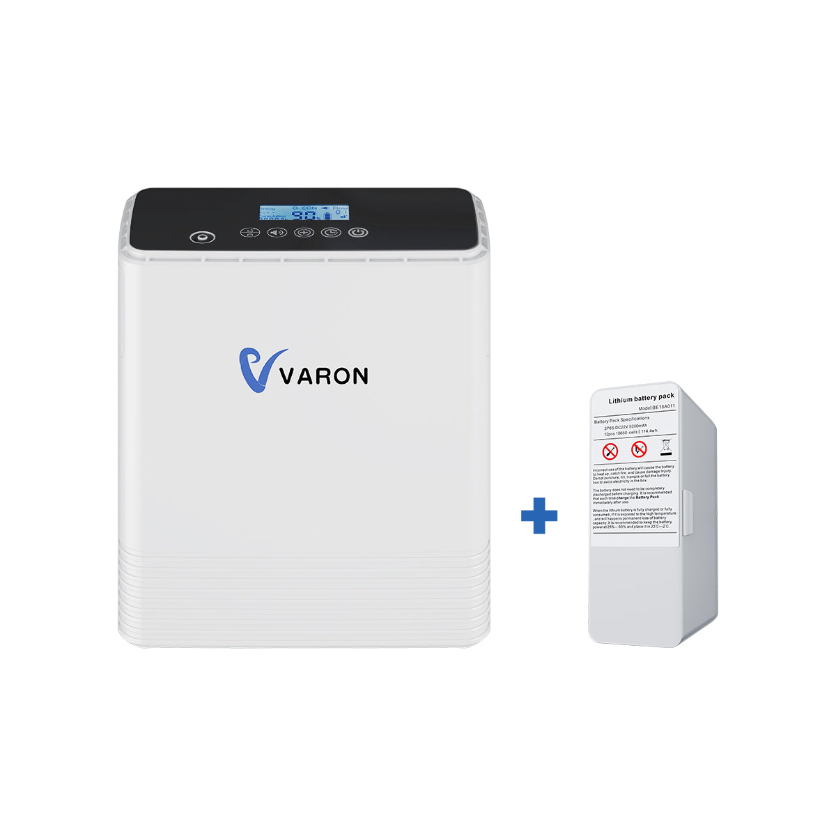 VARON VP-6 Continue Draagbare Zuurstofconcentrator | 1-6L/min Debiet, CE-goedgekeurd