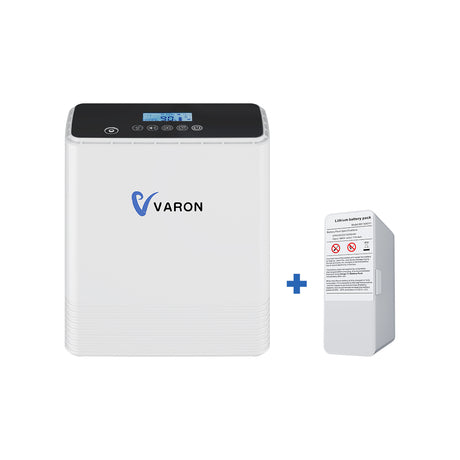 VARON VP-6 Continue Draagbare Zuurstofconcentrator | 1-6L/min Debiet, CE-goedgekeurd