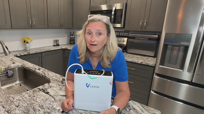 VARON VP-6 Continuous Portable Oxygen Concentrator | 1-6 L/min Flow Rate, CE Approved